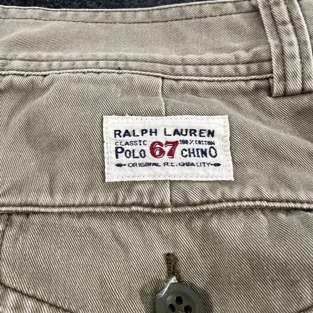 Polo Ralph Lauren Cargo Shorts Mens 33 Khaki Tan Classic 67 Chino Utility Rugged